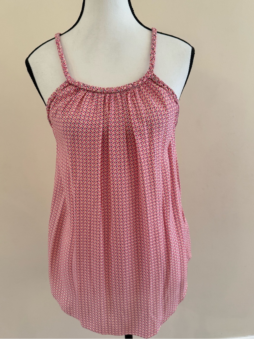 GAP Pink Patterned Spaghetti Strap Camisole size Small